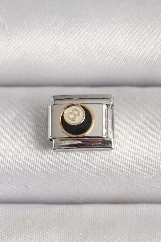 Gümüş Renk 8 Ball İşlemeli Nomination Charm - EBJ250501W32842 - 1