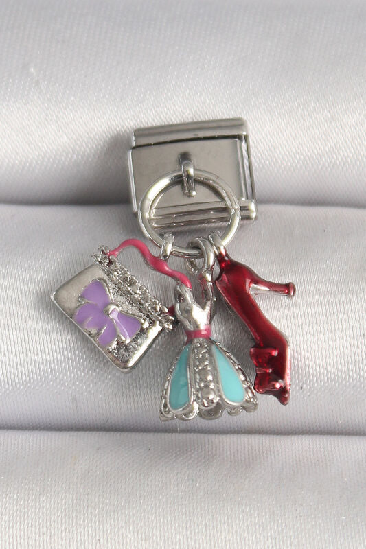 Gümüş Renk Çanta Elbise Model Nomination Charm - EBJ250501W32863 - 1