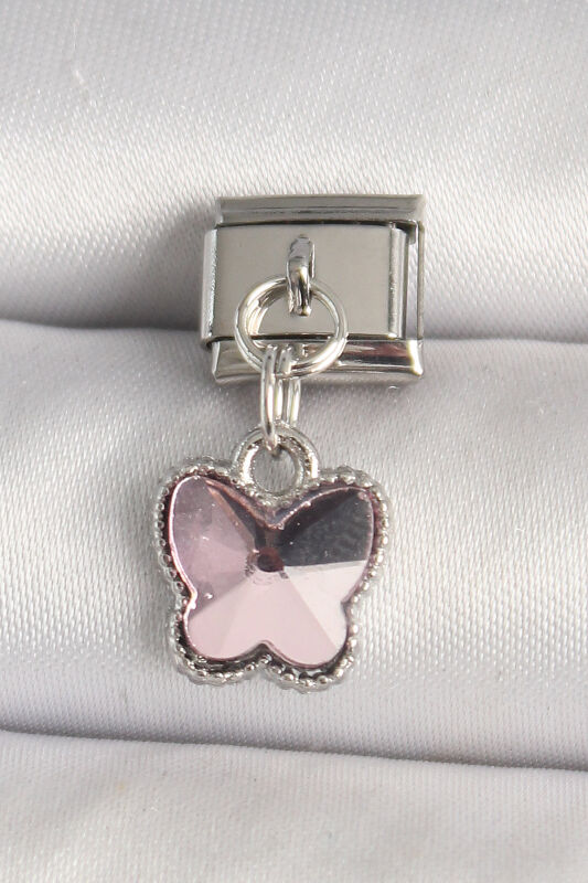 Gümüş Renk Kelebek Model Nomination Charm - EBJ250501W32956 - 1