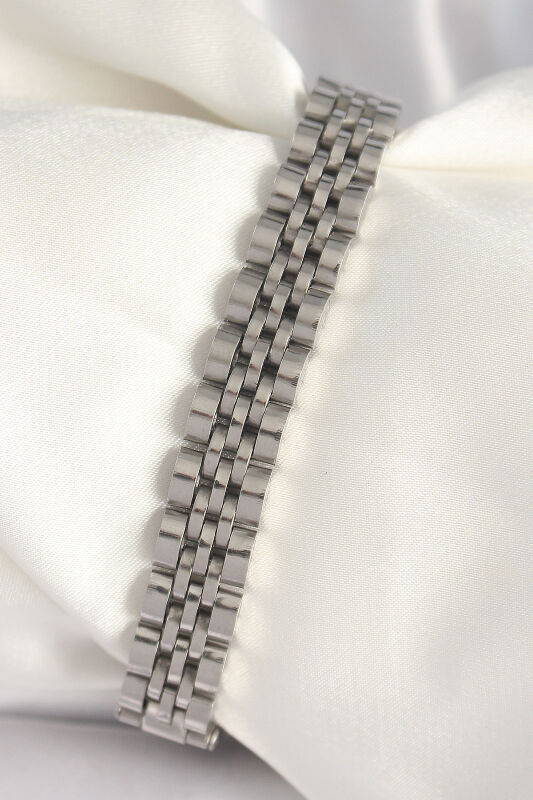 Gümüş Renk Zincir Model Erkek Bileklik - EBJ250412W32627 - 1