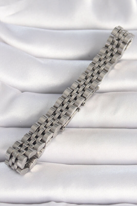Gümüş Renk Zincir Model Erkek Bileklik - EBJ250412W32627 - 2
