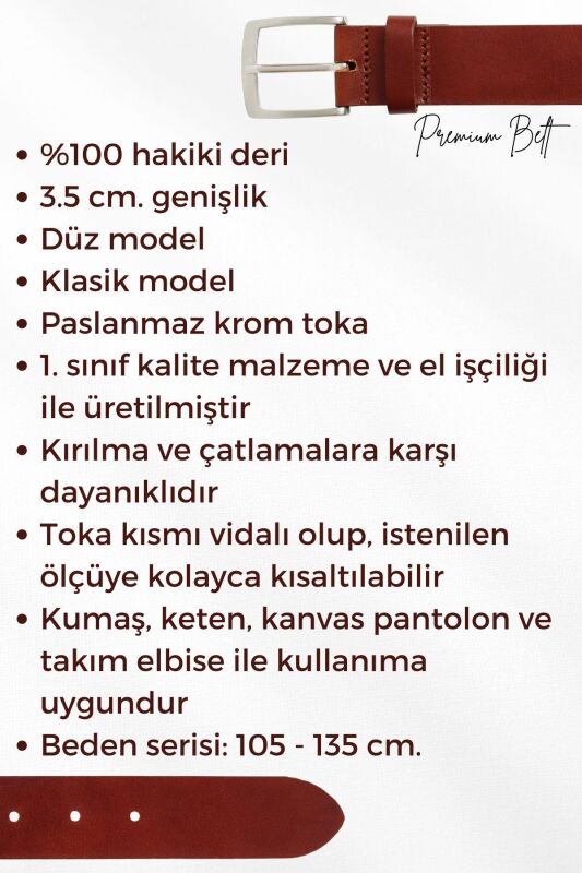 Hakiki Deri Kemer ve Cüzdan Hediyelik Kutulu Set (Damat Bohçası) - 7