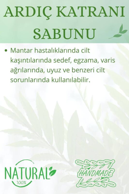 Hediyelik Ardıç Katranı Sabunu El Yapımı Doğal Paletli 110 G - 3
