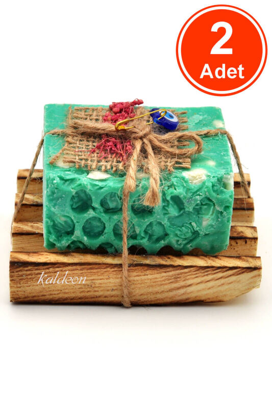 Hediyelik Yosun Sabunu El Yapımı Doğal Paletli 110 G x 2 Adet - 1