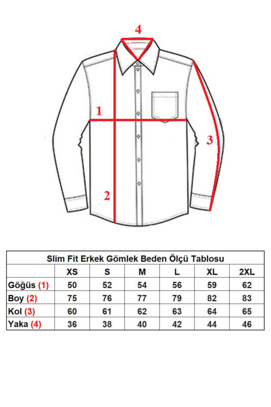 İndigo Dar Kesim Micro Kumaş Kol Düğmeli Slim Fit Erkek Gömlek - 201-5 - 4