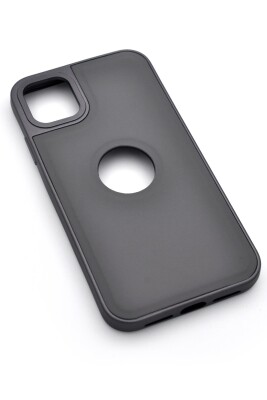 iPhone 11 Uyumlu Deri Görünümlü Sert Kapak Kılıf Gri - 2