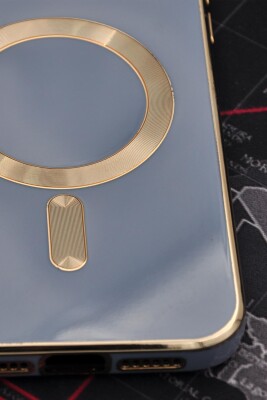 iPhone 11 Uyumlu MagSafe Özellikli Mavi Renkli Lens Korumalı Kılıf - 5