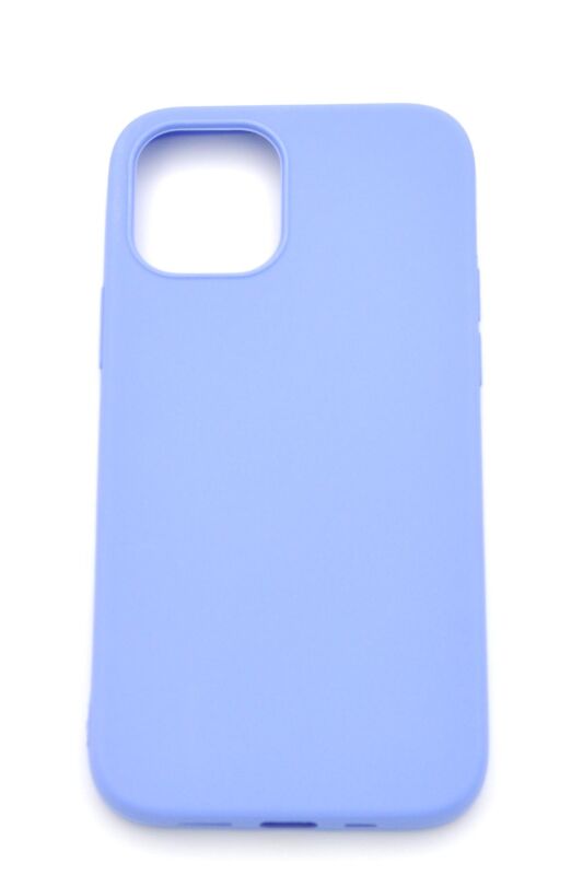 iPhone 12 Pro Uyumlu Düz Renk Esnek Yumuşak Silikon Kılıf Rubber Açık Mor - 2