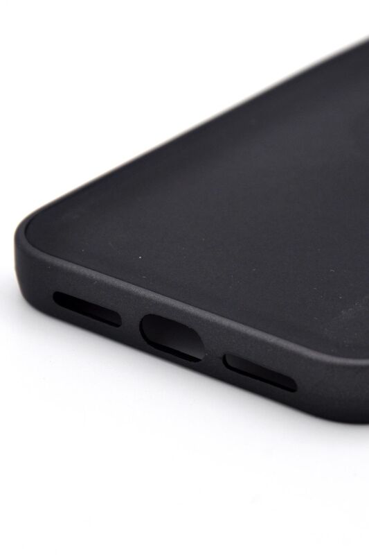 iPhone 13 Pro Max Uyumlu Deri Görünümlü Sert Kapak Kılıf Siyah - 5