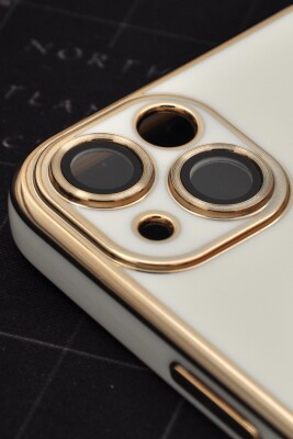 iPhone 13 Uyumlu MagSafe Özellikli Bej Renkli Lens Korumalı Kılıf - 3