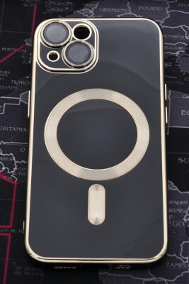 iPhone 14 Plus Uyumlu MagSafe Özellikli Lens Korumalı Renkli Kılıf Siyah - 2