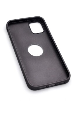 iPhone 15 Pro Max Uyumlu Deri Görünümlü Sert Kapak Kılıf Gri - 6