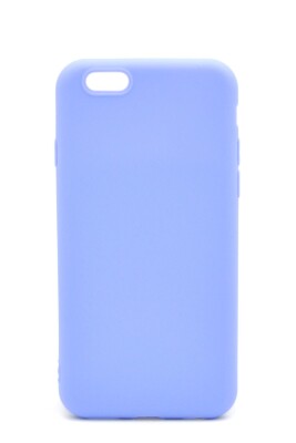 iPhone 6 / 6S Uyumlu Düz Renk Esnek Yumuşak Silikon Kılıf Rubber Açık Mor 