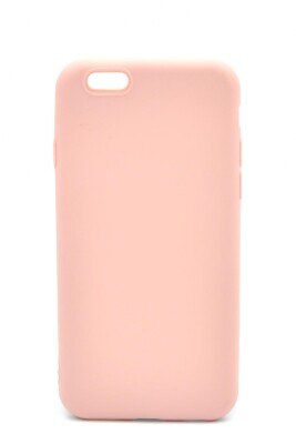 iPhone 6 / 6S Uyumlu Düz Renk Esnek Yumuşak Silikon Kılıf Rubber Pembe 