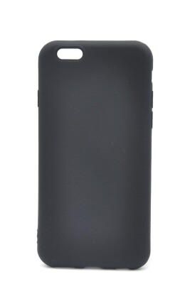 iPhone 6 / 6S Uyumlu Düz Renk Esnek Yumuşak Silikon Kılıf Rubber Siyah 