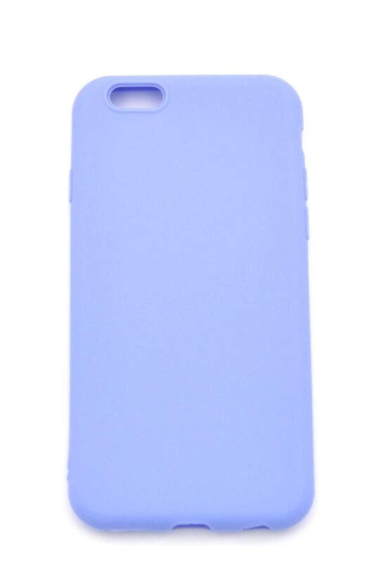 iPhone 6 / 6S Uyumlu Düz Renk Esnek Yumuşak Silikon Kılıf Rubber Açık Mor - 2