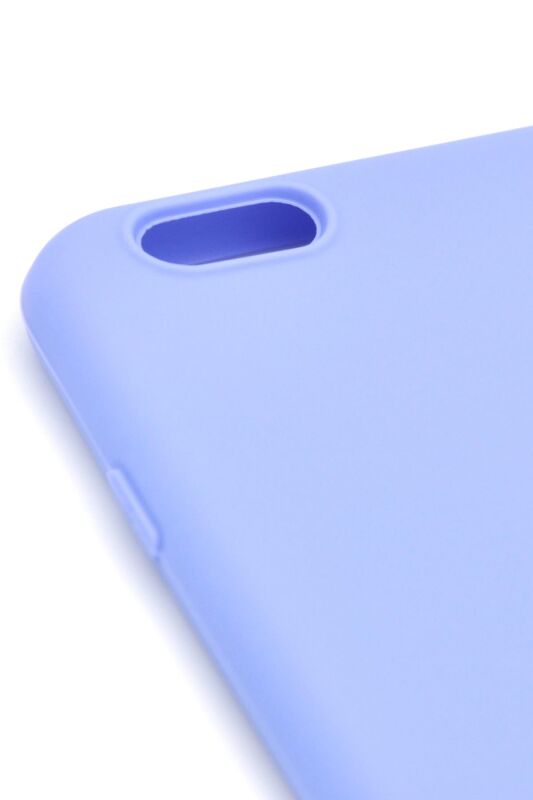 iPhone 6 / 6S Uyumlu Düz Renk Esnek Yumuşak Silikon Kılıf Rubber Açık Mor - 3