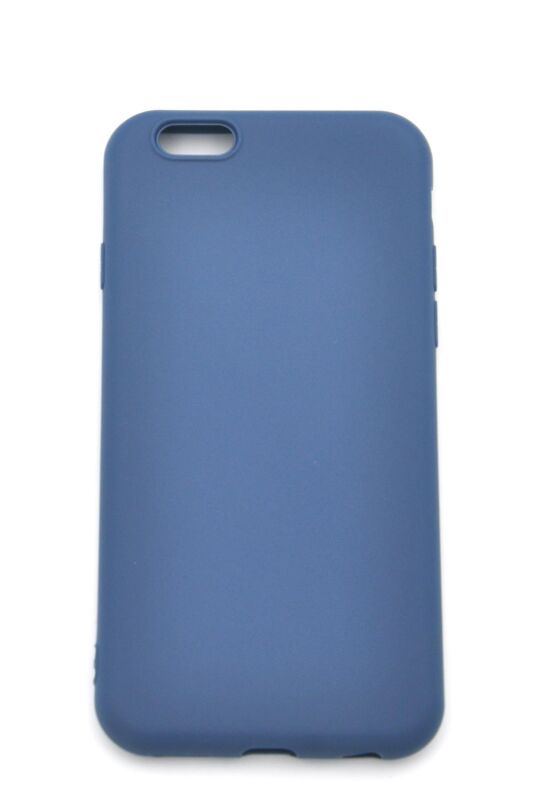 iPhone 6 / 6S Uyumlu Düz Renk Esnek Yumuşak Silikon Kılıf Rubber İndigo Mavi - 2