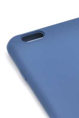 iPhone 6 / 6S Uyumlu Düz Renk Esnek Yumuşak Silikon Kılıf Rubber İndigo Mavi - 3