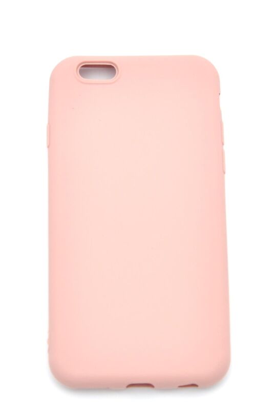 iPhone 6 / 6S Uyumlu Düz Renk Esnek Yumuşak Silikon Kılıf Rubber Pembe - 2