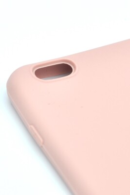 iPhone 6 / 6S Uyumlu Düz Renk Esnek Yumuşak Silikon Kılıf Rubber Pembe - 3