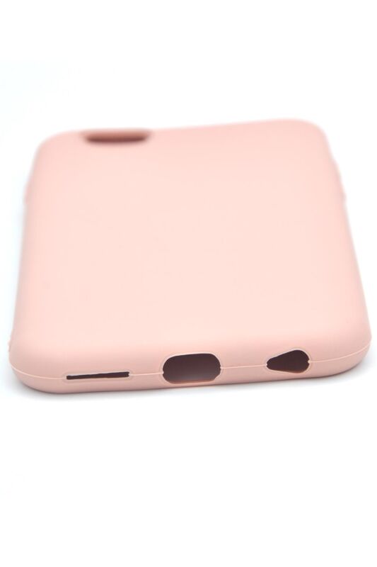 iPhone 6 / 6S Uyumlu Düz Renk Esnek Yumuşak Silikon Kılıf Rubber Pembe - 4