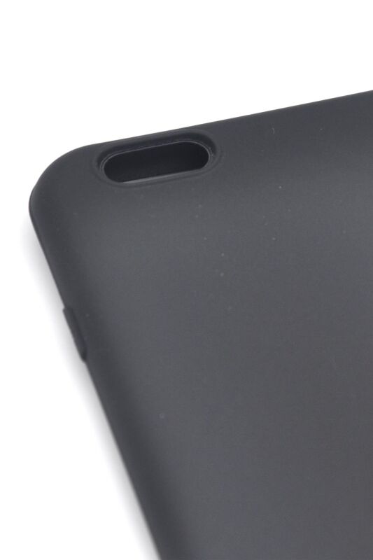 iPhone 6 / 6S Uyumlu Düz Renk Esnek Yumuşak Silikon Kılıf Rubber Siyah - 3