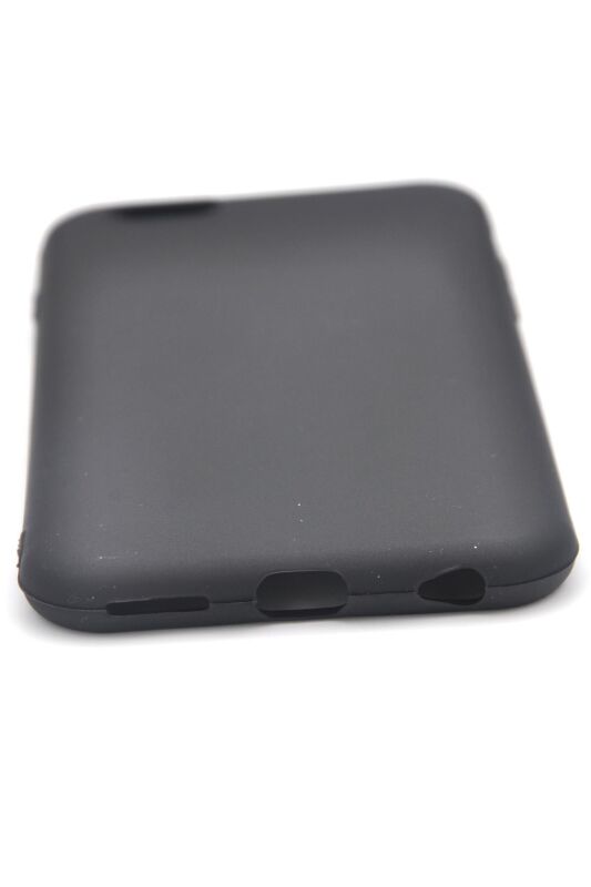 iPhone 6 / 6S Uyumlu Düz Renk Esnek Yumuşak Silikon Kılıf Rubber Siyah - 4