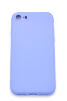 iPhone 7 / 8 Uyumlu Düz Renk Esnek Yumuşak Silikon Kılıf Rubber Açık Mor - 2