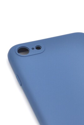 iPhone 7 / 8 Uyumlu Düz Renk Esnek Yumuşak Silikon Kılıf Rubber İndigo Mavi - 3