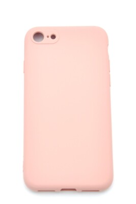 iPhone 7 / 8 Uyumlu Düz Renk Esnek Yumuşak Silikon Kılıf Rubber Pembe - 2