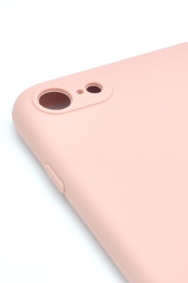 iPhone 7 / 8 Uyumlu Düz Renk Esnek Yumuşak Silikon Kılıf Rubber Pembe - 3
