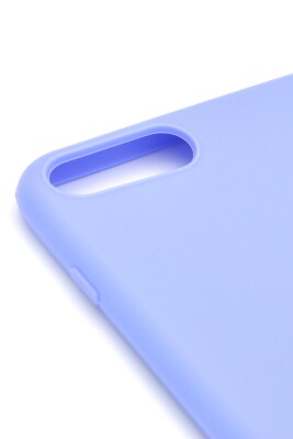 iPhone 7 Plus / 8 Plus Uyumlu Düz Renk Esnek Yumuşak Silikon Kılıf Rubber Açık Mor - 3
