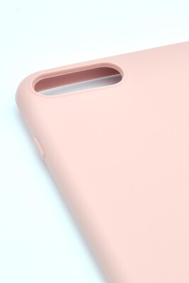 iPhone 7 Plus / 8 Plus Uyumlu Düz Renk Esnek Yumuşak Silikon Kılıf Rubber Pembe - 3