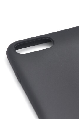 iPhone 7 Plus / 8 Plus Uyumlu Düz Renk Esnek Yumuşak Silikon Kılıf Rubber Siyah - 3