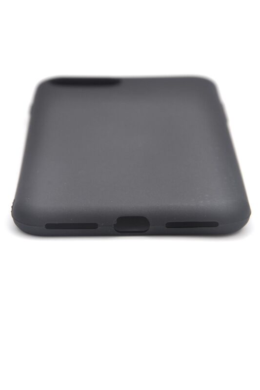 iPhone 7 Plus / 8 Plus Uyumlu Düz Renk Esnek Yumuşak Silikon Kılıf Rubber Siyah - 4
