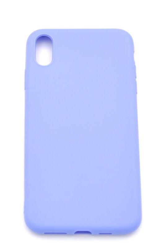 iPhone X Uyumlu Düz Renk Esnek Yumuşak Silikon Kılıf Rubber Açık Mor - 2