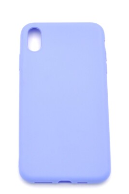 iPhone XR Uyumlu Düz Renk Esnek Yumuşak Silikon Kılıf Rubber Açık Mor - 2