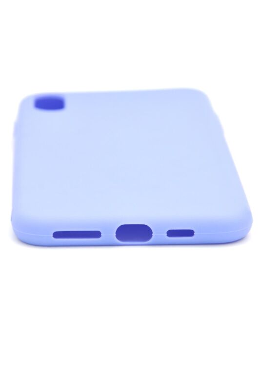 iPhone XR Uyumlu Düz Renk Esnek Yumuşak Silikon Kılıf Rubber Açık Mor - 4