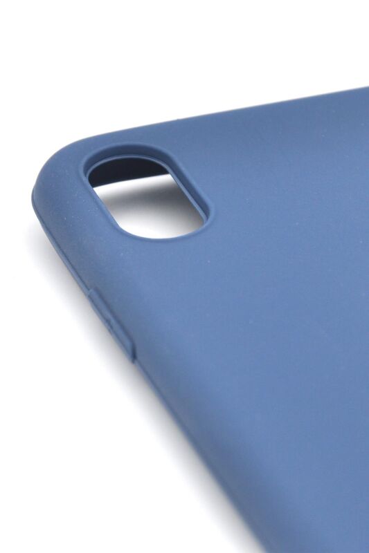 iPhone XS Max Uyumlu Düz Renk Esnek Yumuşak Silikon Kılıf Rubber İndigo Mavi - 3