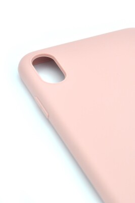 iPhone XS Max Uyumlu Düz Renk Esnek Yumuşak Silikon Kılıf Rubber Pudra Pembe - 3