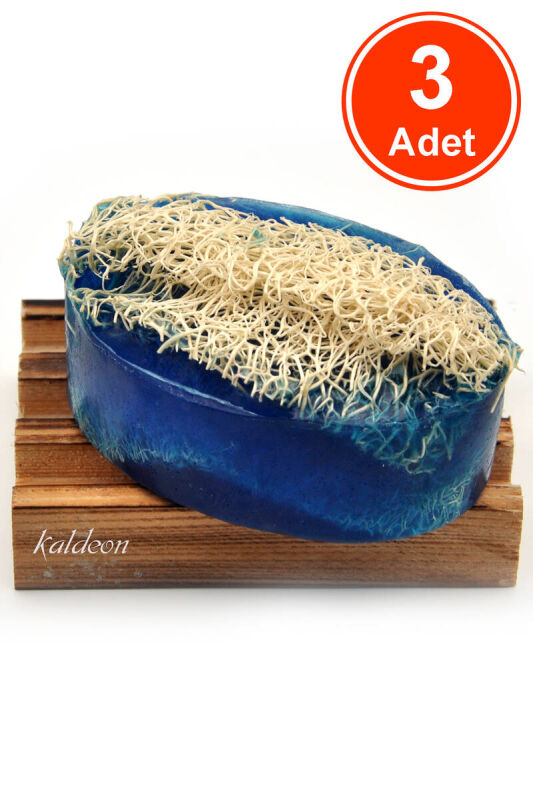 Kabak Lifli El Yapımı Doğal Argan Yağı Sabunu 120 G x 3 Adet - 1