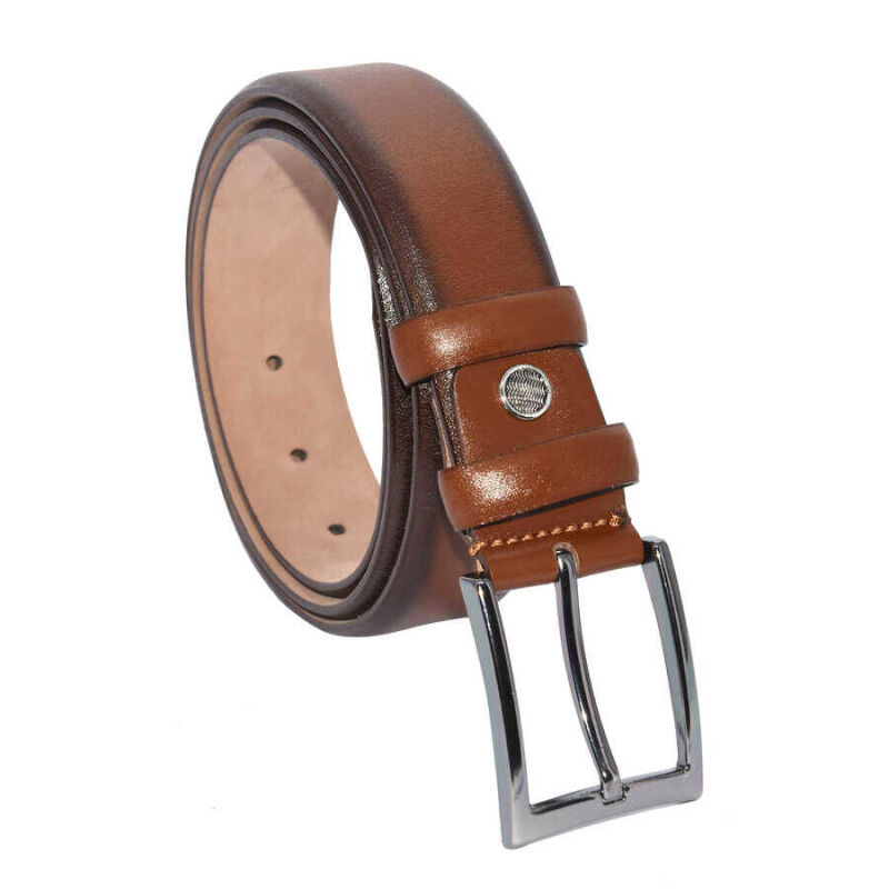 Kahverengi Hakiki Deri Düz Renk 3.5 cm.lik Klasik Kemer - 211-Düz - 1