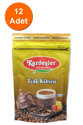 Kardeşler Orta Kavrulmuş Türk Kahvesi 100 G x 12 Adet - 1