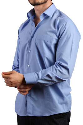 Koyu Mavi Rahat Kesim Cepli Uzun Kol Regular Fit Erkek Gömlek - 150-23 - 2
