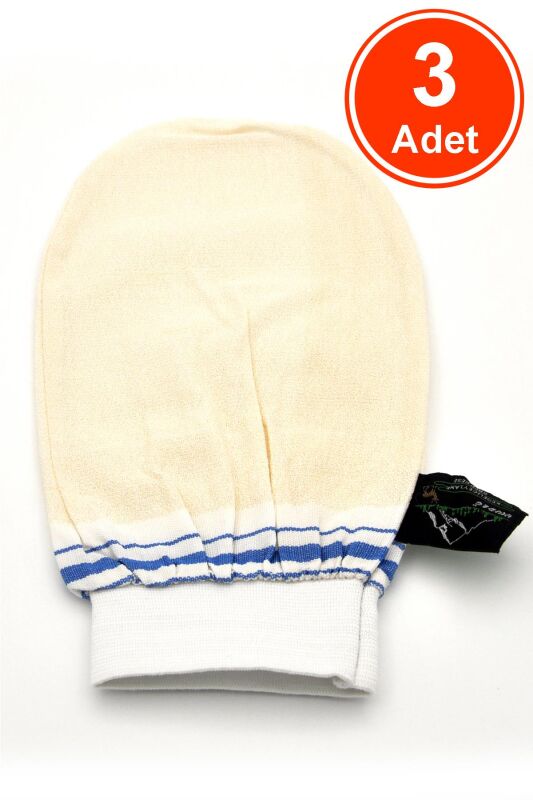 Lastikli Banyo Hamam Eldiven Kese 15x26 cm X 3 Adet - 1