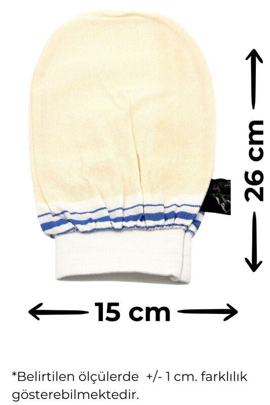 Lastikli Banyo Hamam Eldiven Kese 15x26 cm X 3 Adet - 4