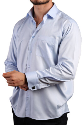 Mavi Rahat Kesim Micro Kumaş Kol Düğmeli Regular Fit Erkek Gömlek - 190-4 - 3