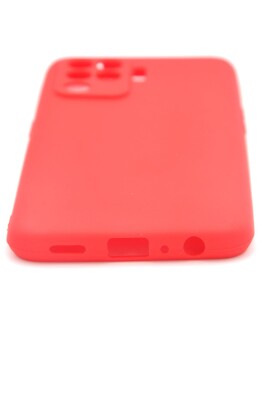 Oppo Reno 5 Lite Uyumlu Düz Renk Esnek Yumuşak Silikon Kılıf Rubber Kırmızı - 4