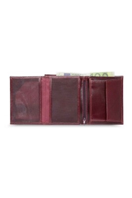 Çok Bölmeli Dikey Bordo Deri Erkek Cüzdanı - GRD2403XW22462 - 3